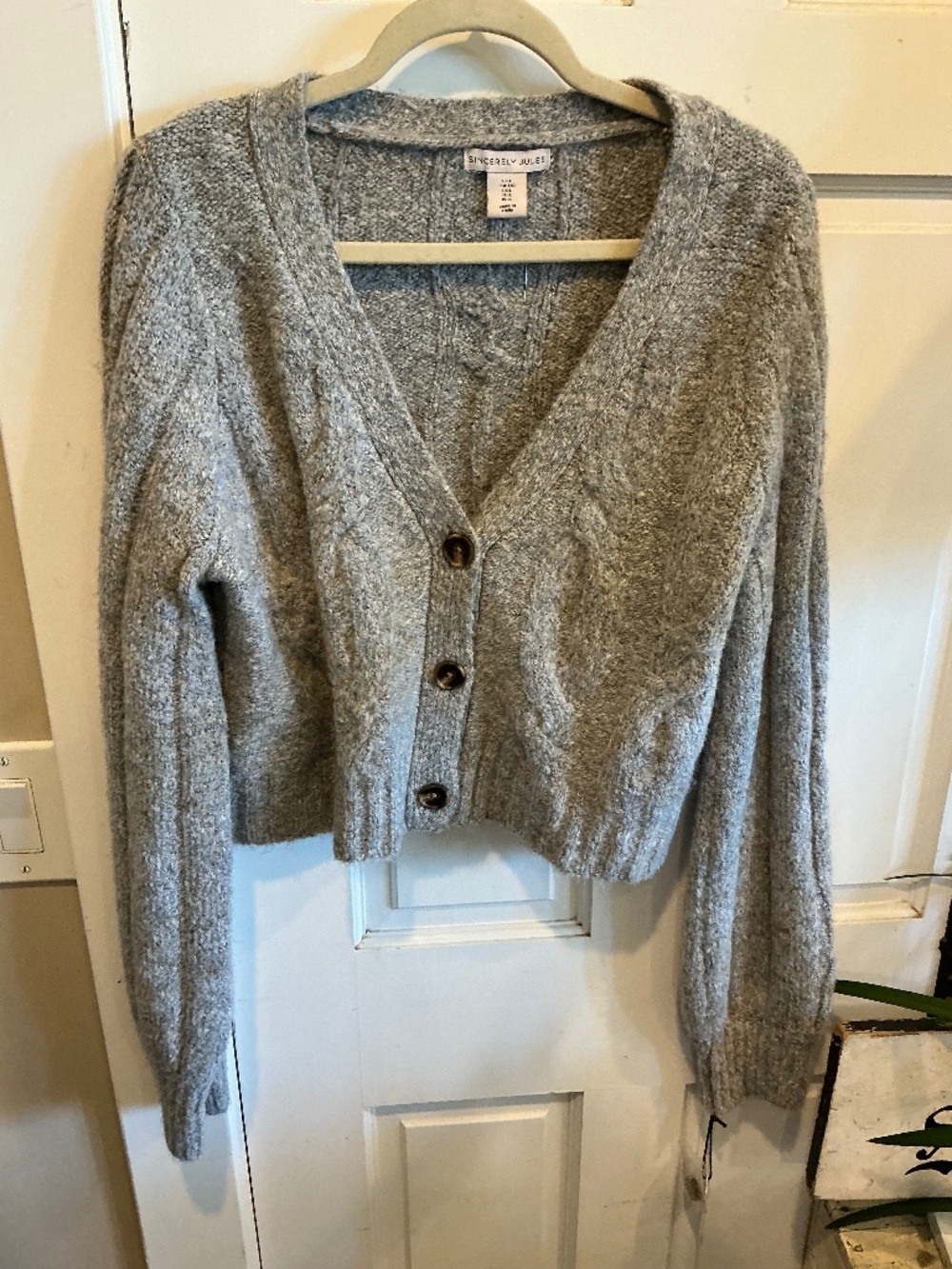 Sincerely Jules cropped button up sweater!  Brand new with tags!  Size large